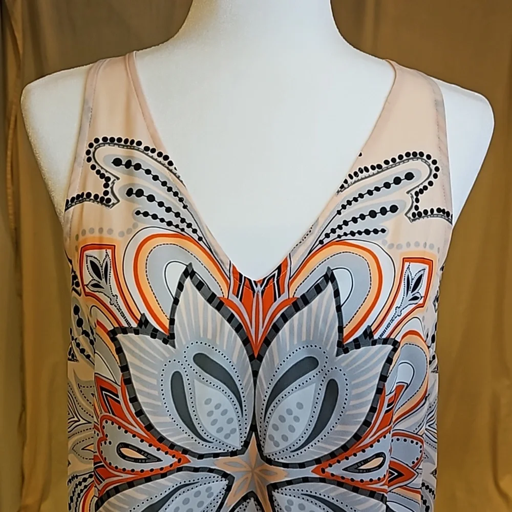 Elle Summer Chiffon Sleeveless Tunic Muted Pink - Picture 4 of 14